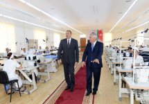 Azerbaijani president attends opening of garment factory in Horadiz city