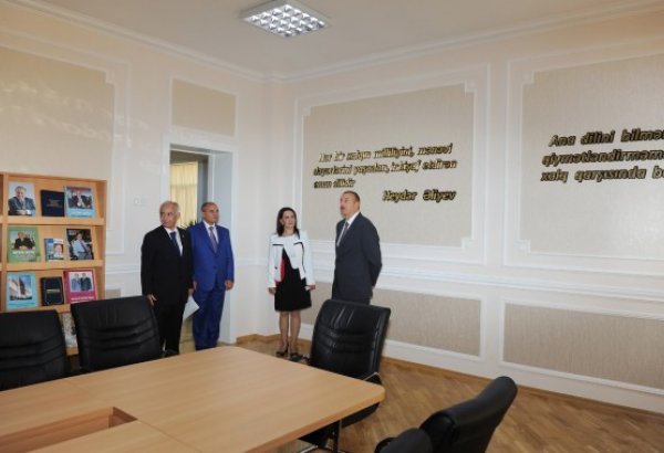 Azerbaijani president reviews schools No. 32 and No. 12 in Baku (PHOTO)