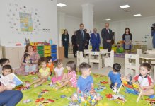 Azerbaijani president observes new office building of Baku Talents Education Complex