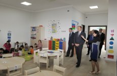 Azerbaijani president observes new office building of Baku Talents Education Complex