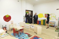 Azerbaijani president observes new office building of Baku Talents Education Complex