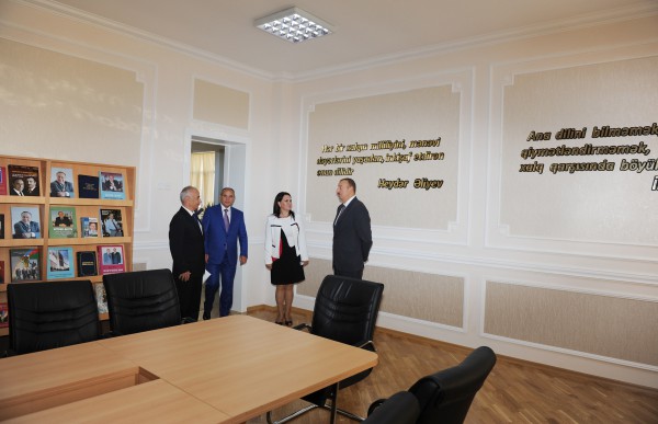 Azerbaijani president reviews schools No. 32 and No. 12 in Baku (PHOTO)