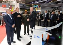President Ilham Aliyev visits first Azerbaijan international defense industry exhibition