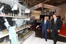 President Ilham Aliyev visits first Azerbaijan international defense industry exhibition