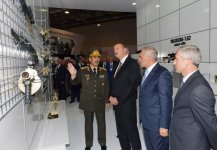 President Ilham Aliyev visits first Azerbaijan international defense industry exhibition