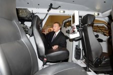 President Ilham Aliyev visits first Azerbaijan international defense industry exhibition