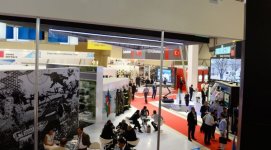 President Ilham Aliyev visits first Azerbaijan international defense industry exhibition