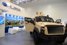 President Ilham Aliyev visits first Azerbaijan international defense industry exhibition