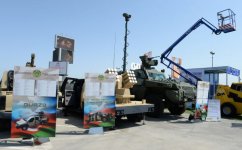 President Ilham Aliyev visits first Azerbaijan international defense industry exhibition
