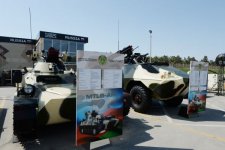 President Ilham Aliyev visits first Azerbaijan international defense industry exhibition