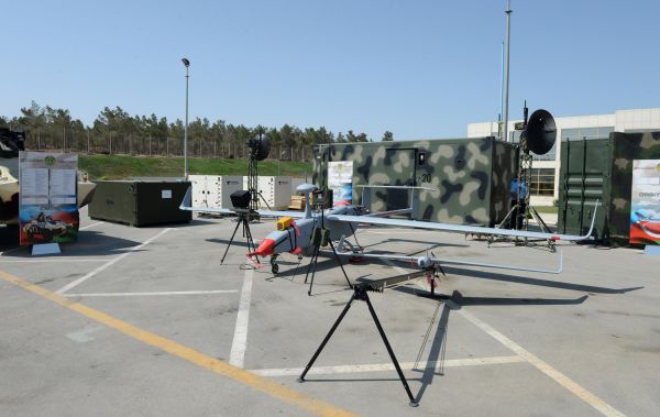 President Ilham Aliyev visits first Azerbaijan international defense industry exhibition