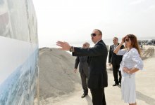 Azerbaijani president, his spouse review progress of construction at White City Boulevard