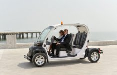 Azerbaijani president, his spouse review progress of construction at White City Boulevard