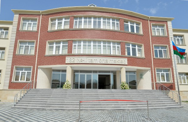 President Ilham Aliyev attended the opening of a new building of school No. 182 in Baku