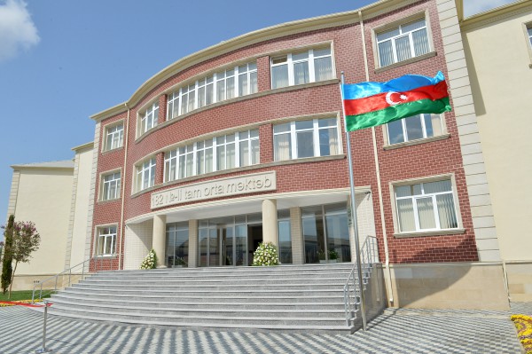 President Ilham Aliyev attended the opening of a new building of school No. 182 in Baku