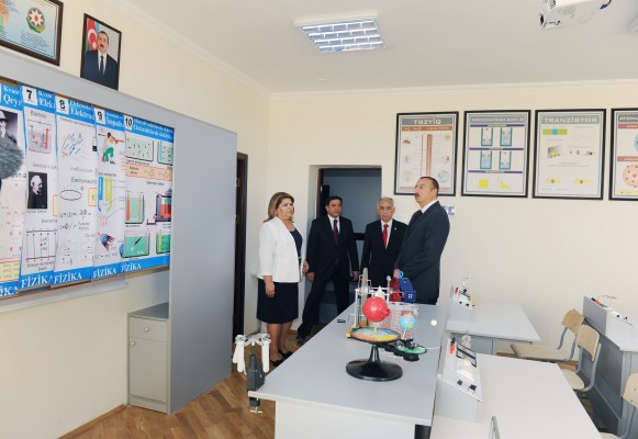 President Ilham Aliyev attended the opening of a new building of school No. 182 in Baku