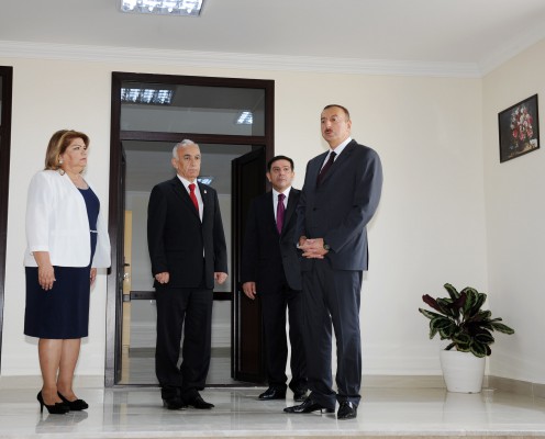 President Ilham Aliyev attended the opening of a new building of school No. 182 in Baku