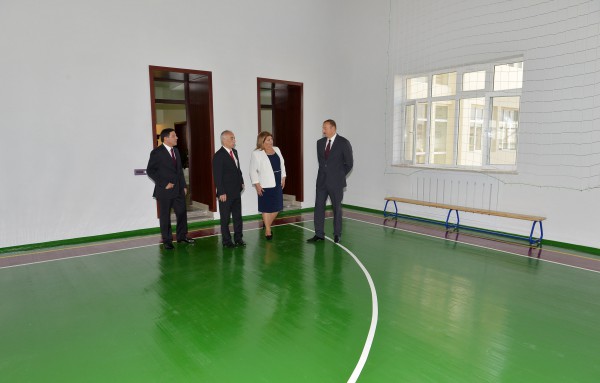 President Ilham Aliyev attended the opening of a new building of school No. 182 in Baku