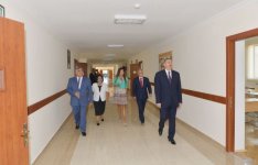 Azerbaijani president, his spouse attend opening of new building of school in Baku