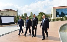 Azerbaijani president observes children's amusement and recreation park in Ismayilli