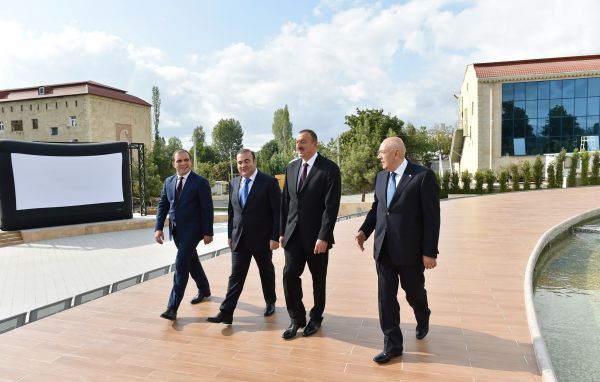 Azerbaijani president observes children's amusement and recreation park in Ismayilli