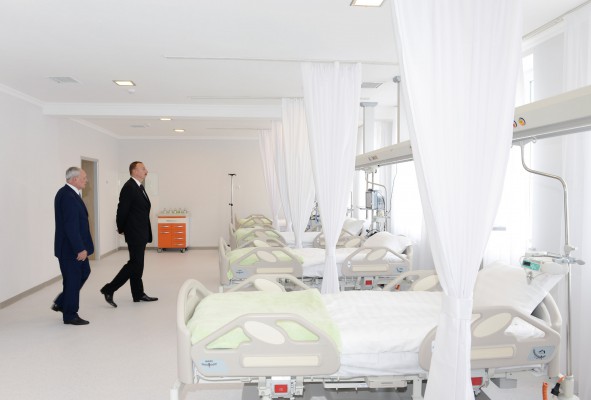 Ilham Aliyev observes Ismayıllı District Central Hospital after overhaul (PHOTO)