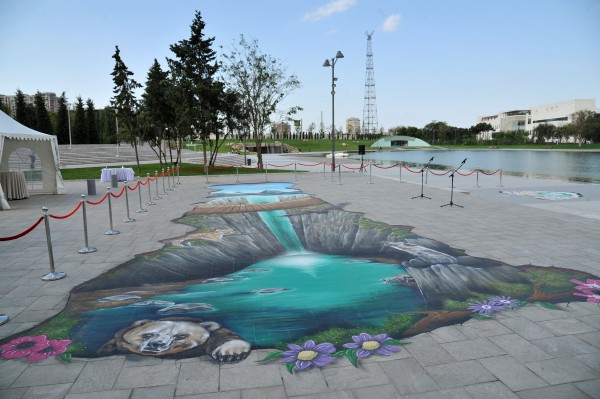 Heydar Aliyev Foundation Vice President attends opening of 3D graffiti project