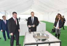 Azerbaijani president attends foundation laying ceremony of Stadler Ganja Carriage Factory