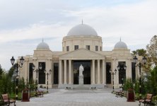 President Aliyev, first lady arrive in Goranboy District (PHOTO)