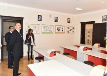 Azerbaijani president attends opening of secondary school block in Ganja (PHOTO)