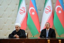 Azerbaijani, Iranian presidents hold one-on-one meeting (PHOTO)
