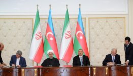 Azerbaijani, Iranian presidents hold one-on-one meeting (PHOTO)