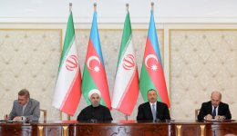 Azerbaijani, Iranian presidents hold one-on-one meeting (PHOTO)