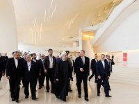 Azerbaijani, Iranian presidents attend business forum in Baku