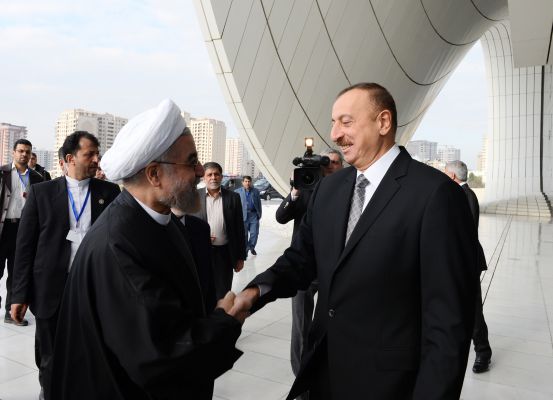 Azerbaijani, Iranian presidents attend business forum in Baku