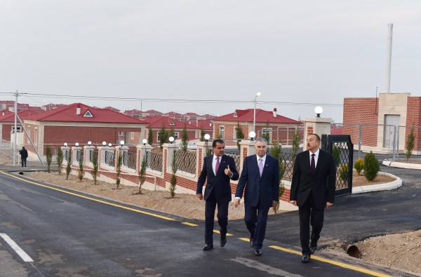 President Ilham Aliyev attended the opening of a new IDP settlement in Ganja