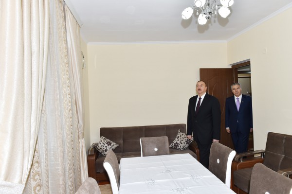 President Ilham Aliyev attended the opening of a new IDP settlement in Ganja