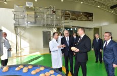 President Ilham Aliyev attended the opening of a bread factory in Shamkir (PHOTO)