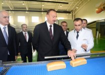 President Ilham Aliyev attended the opening of a bread factory in Shamkir (PHOTO)