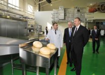 President Ilham Aliyev attended the opening of a bread factory in Shamkir (PHOTO)