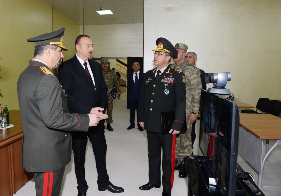 President Ilham Aliyev attended the opening of a new building of the headquarters in the military town of Shamkir military formation (PHOTO)
