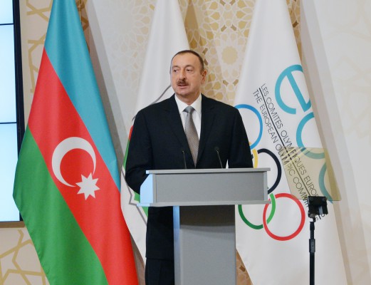 Azerbaijani president, his spouse attend General Assembly of European Olympic Committees