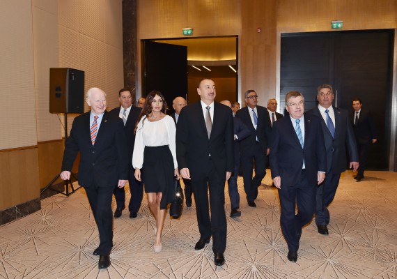 Azerbaijani president, his spouse attend General Assembly of European Olympic Committees