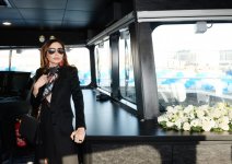 Ilham Aliyev attended a ceremony to inaugurate the fast crew boat after Muslim Magomayev