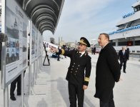 Ilham Aliyev attended a ceremony to inaugurate the fast crew boat after Muslim Magomayev