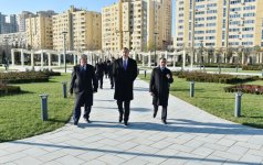 Azerbaijani president attends opening of Yasamal park (PHOTO)