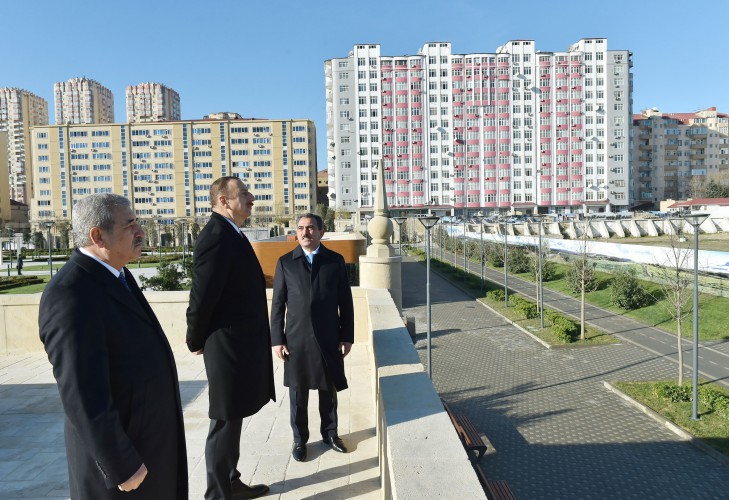 Azerbaijani president attends opening of Yasamal park (PHOTO)