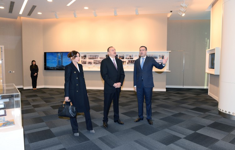 President Aliyev, his spouse attend opening of SOFAZ’s new administrative building (PHOTO)