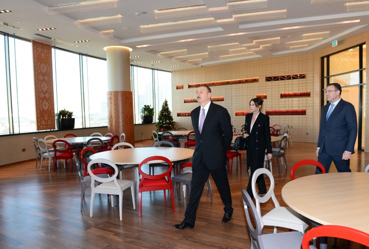 President Aliyev, his spouse attend opening of SOFAZ’s new administrative building (PHOTO)