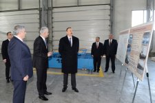 Azerbaijani President attended the opening of a concrete plant in Sumgayit